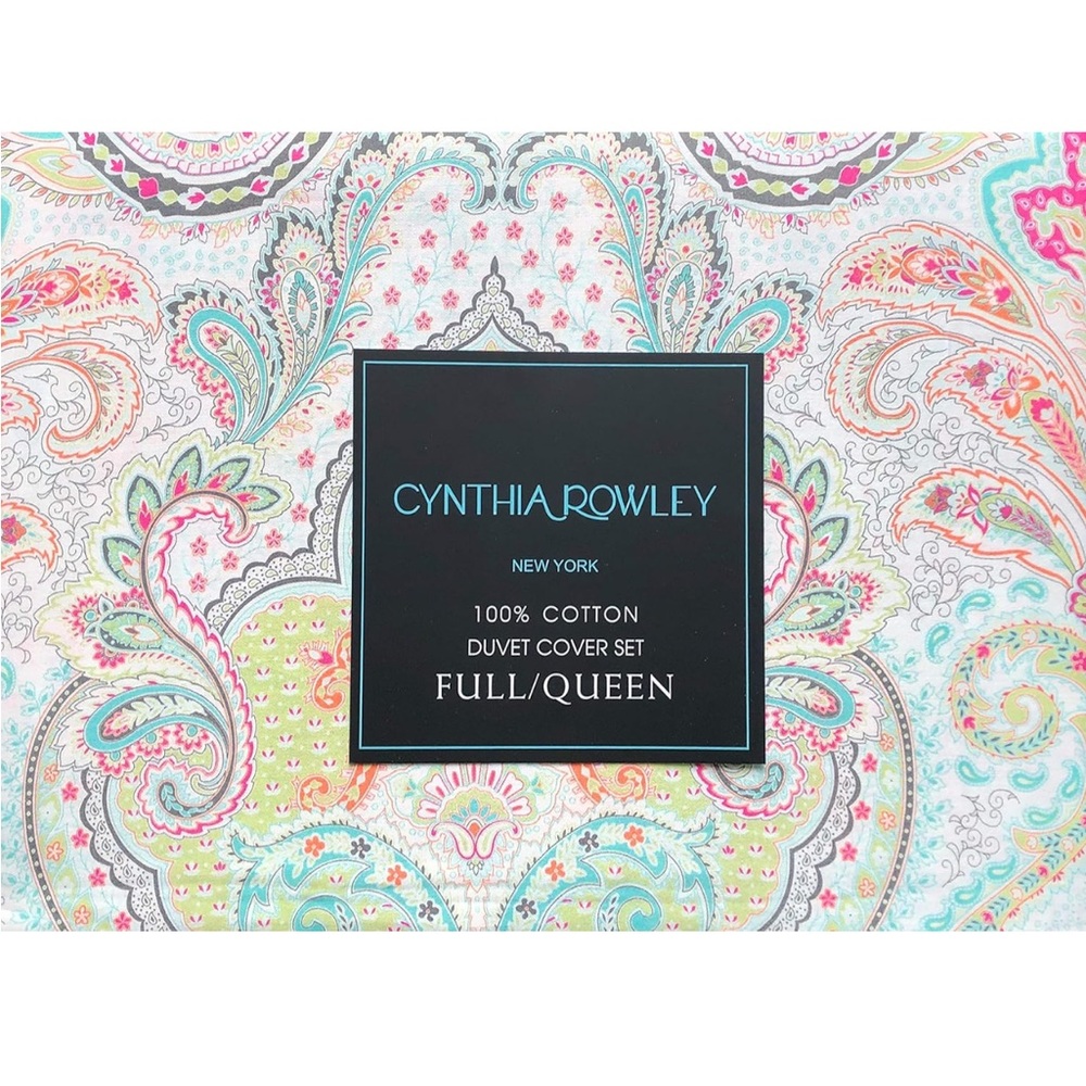 Cynthia Rowley Multicolor Paisley Duvet Cover Set